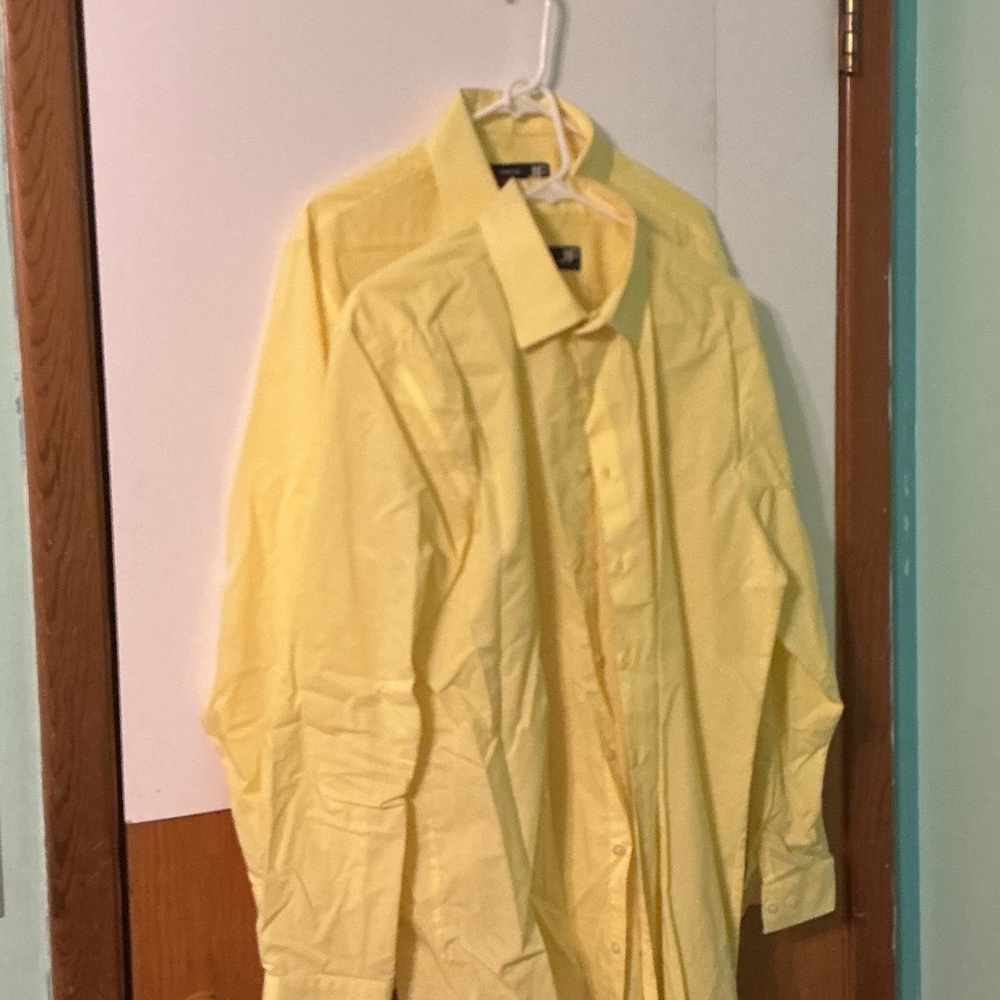 JF J.Ferrar Light Yellow Dress Shirt Bundle
